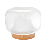 Simple Clear Drum Glass Mountain Design Table Lamp Image - 6