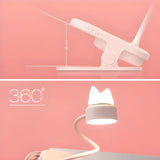 Simple Clip-On Cat Ear Decorative Bedside Table Lamp Image - 10