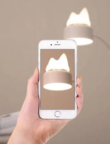 Simple Clip-On Cat Ear Decorative Bedside Table Lamp Image - 13