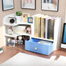 Simple Compact Wooden Open Desktop Storage Bookcase Image - 10