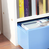 Simple Compact Wooden Open Desktop Storage Bookcase Image - 5