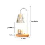 Simple Cone Crystal Shade Wood Base Candle Table Lamp Image - 24