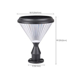 Simple Cone Metal Black Outdoor Post Table Lamp 1 Bulb #size