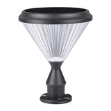 Simple Cone Metal Black Outdoor Post Table Lamp 1 Bulb Image - 6