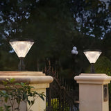 Simple Cone Metal Black Outdoor Post Table Lamp 1 Bulb Image - 9