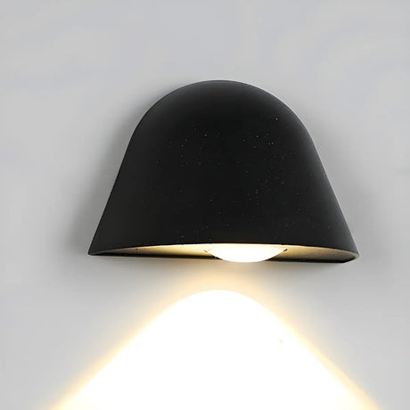 Simple Cone Metal Dimmable LED Small Wall Light Black Image - 2