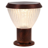 Simple Conical Glass LED Fence Outdoor Table Lamp Image - 8