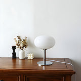 Simple Contemporary Glass Ball Metal Base Table Lamp Image - 10