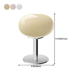 Simple Contemporary Glass Ball Metal Base Table Lamp #size