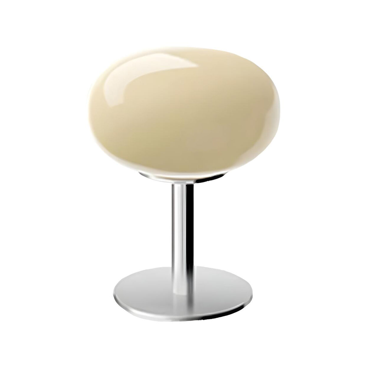 Simple Contemporary Glass Ball Metal Base Table Lamp Image - 5