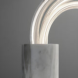 Simple Creative Marble Base Glass Pipe Shape Table Lamp Image - 10