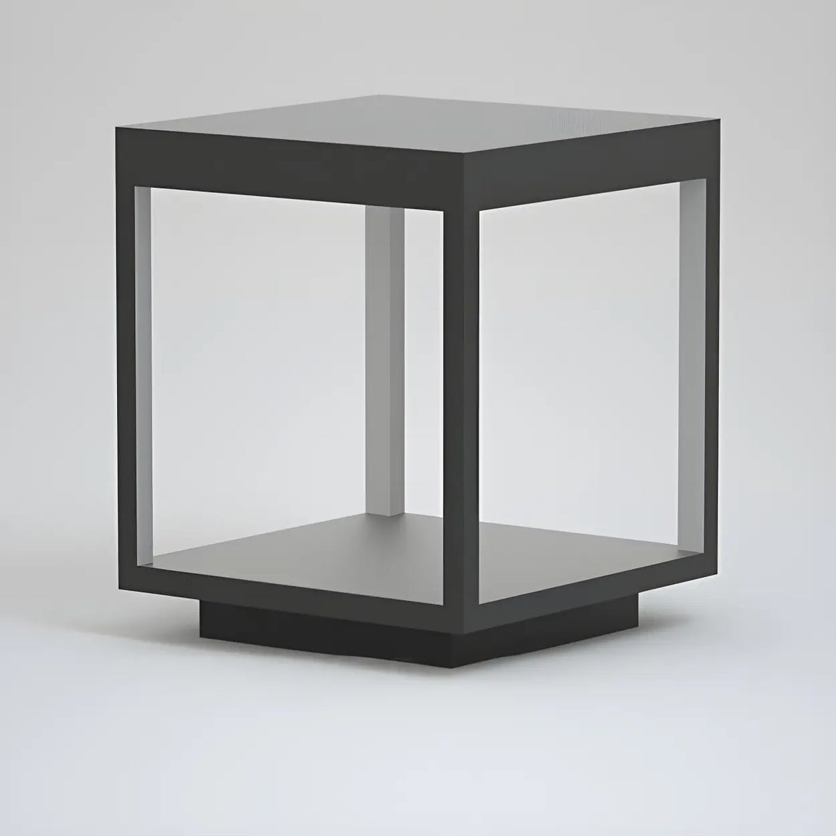 Simple Cube Aluminum Frame Decor Outdoor Table Lamp Image - 7