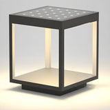 Simple Cube Aluminum Frame Decor Outdoor Table Lamp Image - 8