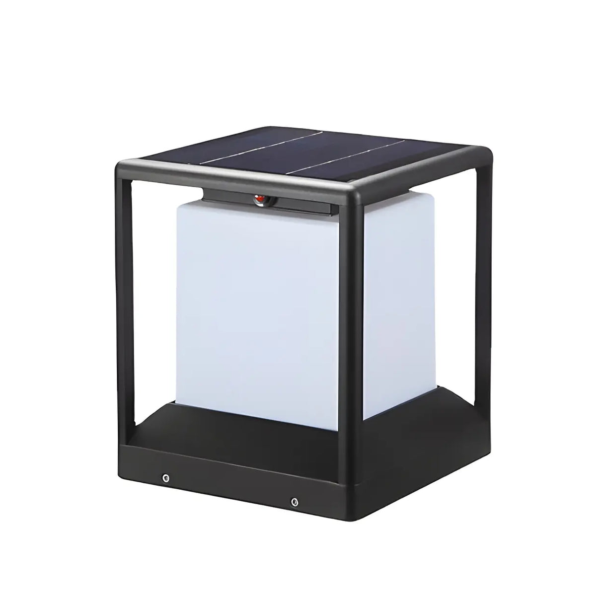 Simple Cube Metal Outdoor Waterproof Garden Post Light Image - 5