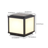 Simple Cube Metal Outdoor Waterproof Patio Post Light Image - 12