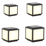 Simple Cube Metal Outdoor Waterproof Patio Post Light Image - 6