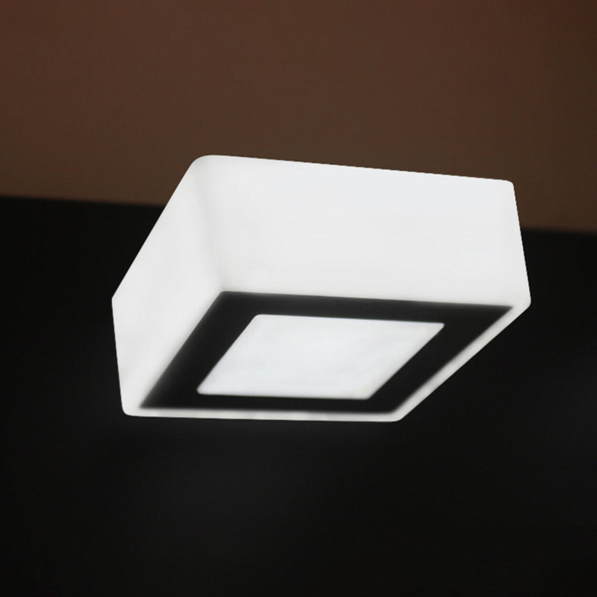 Simple Cubic Design Black Square LED Vanity Light Image - 12