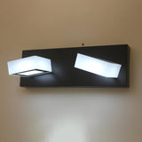 Simple Cubic Design Black Square LED Vanity Light Image - 6