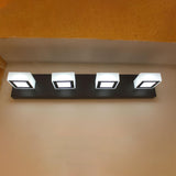 Simple Cubic Design Black Square LED Vanity Light Image - 8