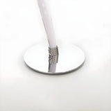 Simple Curved LED Metal Silver Adjustable Table Lamp Image - 10