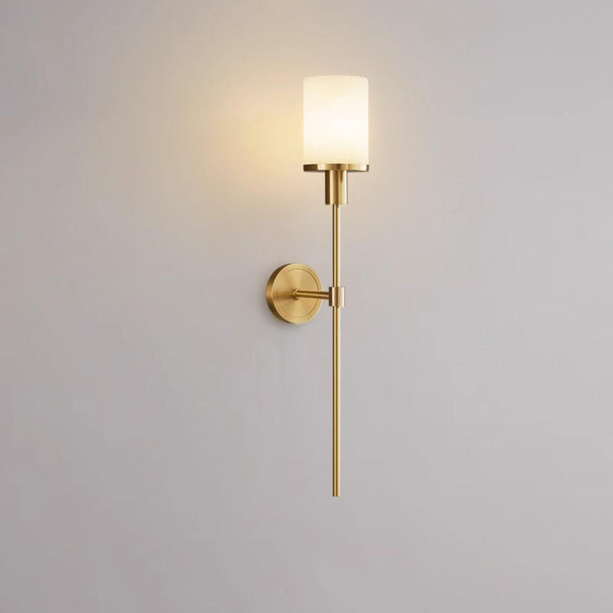 Simple Cylinder and Linear Metal LED Wall Sconce Image - 2