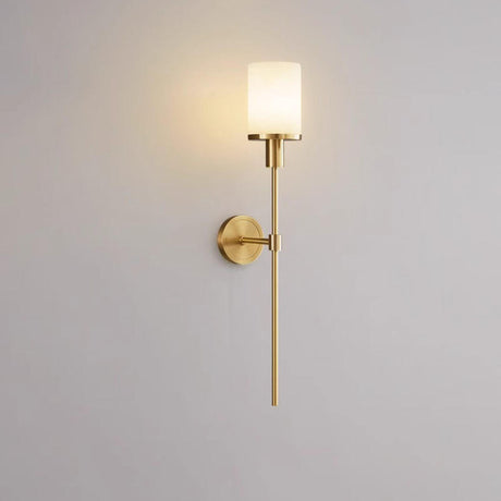 Simple Cylinder and Linear Metal LED Wall Sconce Image - 2