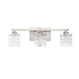 Simple Cylinder Glass Brushed Nickel Wall Vanity Light Image - 7