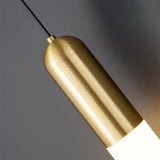 Simple Cylinder Gold Metal Hanging Wall Sconce Light Image - 16