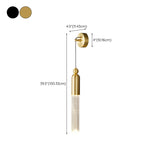 Simple Cylinder Gold Metal Hanging Wall Sconce Light Image - 20