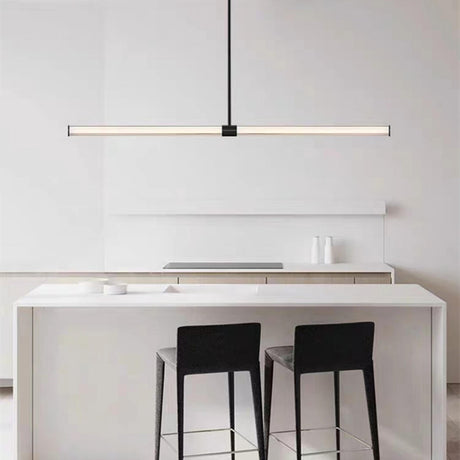 Simple Cylinder LED Adjustable Island Pendant Light Image - 1