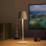 Simple Cylinder Shade Metal Touch Control Table Lamp Image - 1