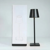 Simple Cylinder Shade Metal Touch Control Table Lamp Image - 3