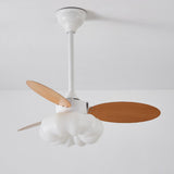 Simple Dimming Cloud Shade 3 Blade Ceiling Fan Light Image - 11