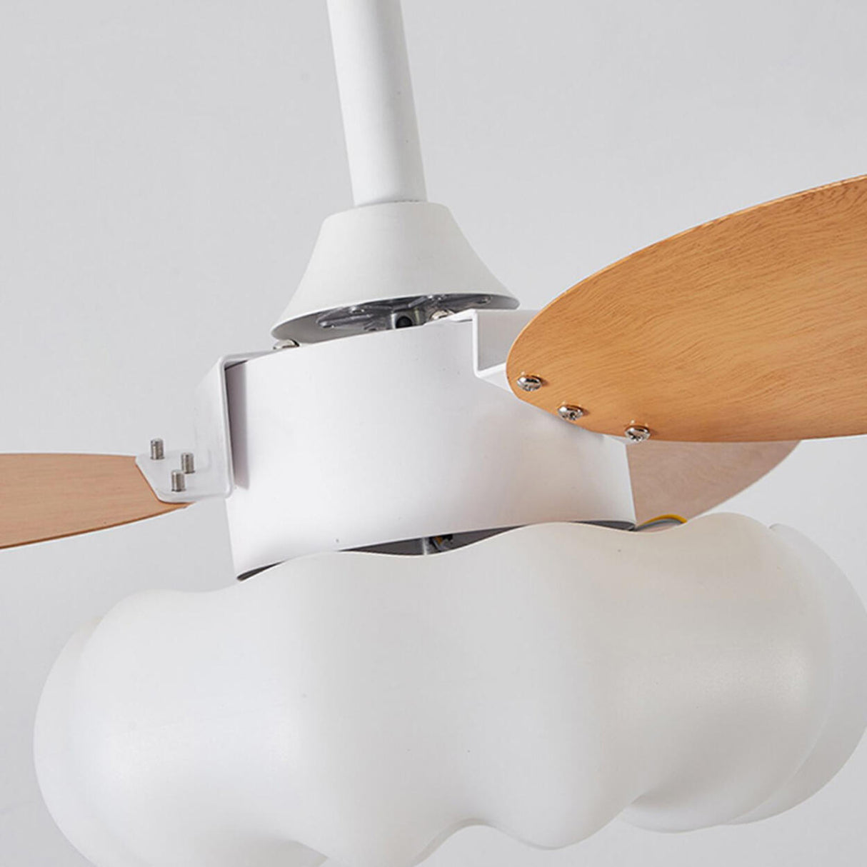 Simple Dimming Cloud Shade 3 Blade Ceiling Fan Light Image - 15