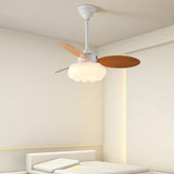 Simple Dimming Cloud Shade 3 Blade Ceiling Fan Light Image - 17