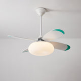 Simple Dimming Cloud Shade 3 Blade Ceiling Fan Light Image - 2