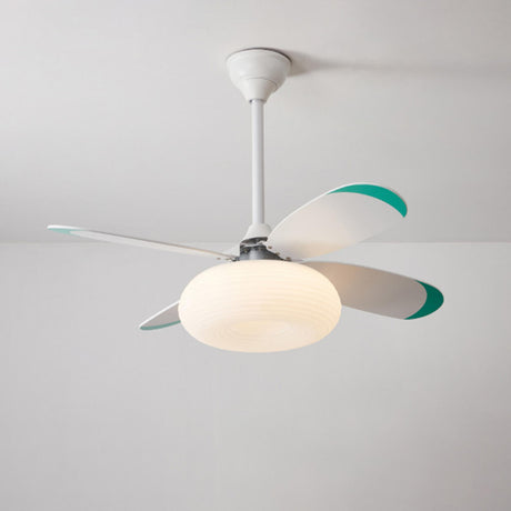 Simple Dimming Cloud Shade 3 Blade Ceiling Fan Light Image - 2