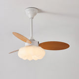 Simple Dimming Cloud Shade 3 Blade Ceiling Fan Light Image - 3