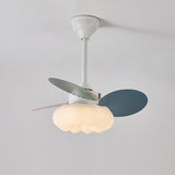 Simple Dimming Cloud Shade 3 Blade Ceiling Fan Light Image - 5