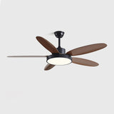 Simple Down Rod Standard Ceiling Fan with LED Light Image - 10