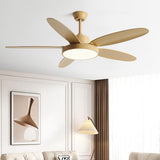 Simple Down Rod Standard Ceiling Fan with LED Light Image - 2