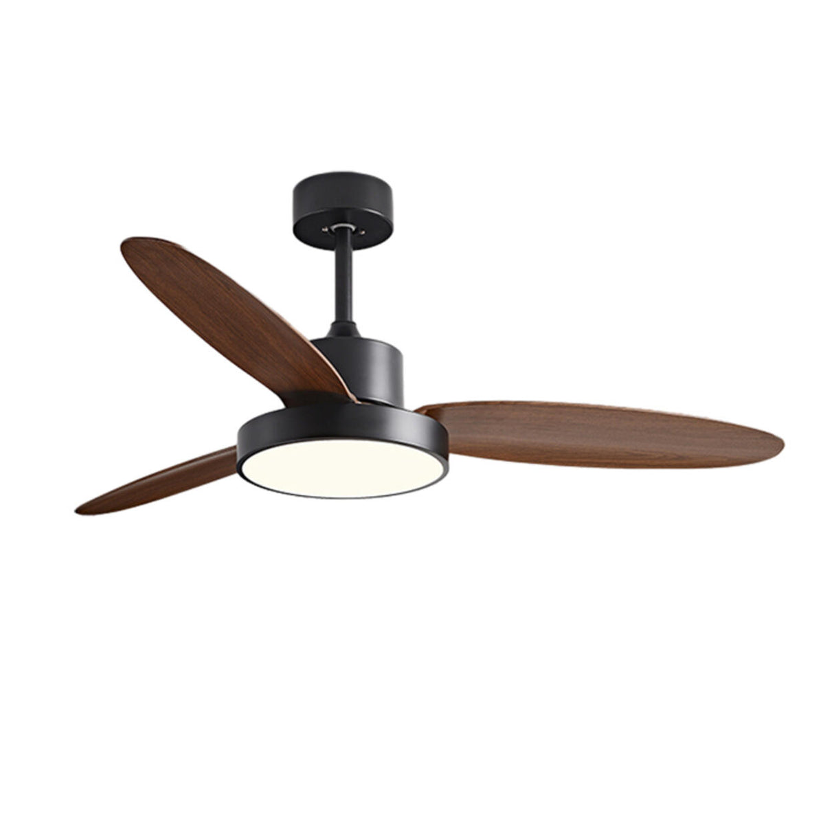 Simple Down Rod Standard Ceiling Fan with LED Light Image - 5