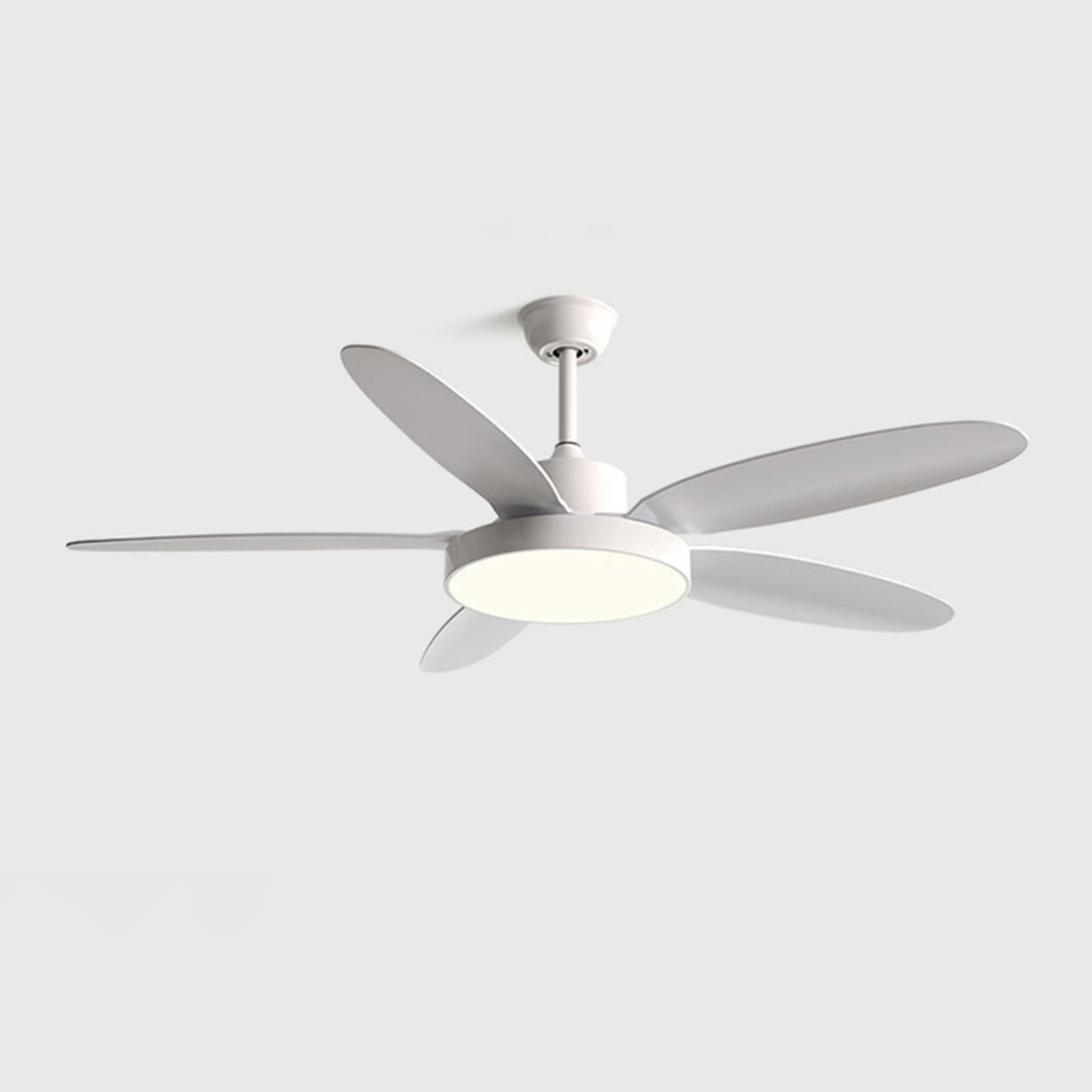 Simple Down Rod Standard Ceiling Fan with LED Light Image - 7