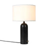 Simple Drum Fabric Shade Cylinder Stone Table Lamp Image - 7