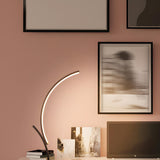 Simple Elegant Curved Linear LED Metal Table Lamp Image - 13