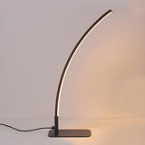 Simple Elegant Curved Linear LED Metal Table Lamp Image - 7