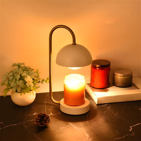 Simple Elegant Dome Shape Metal Candle Table Lamp Image - 1