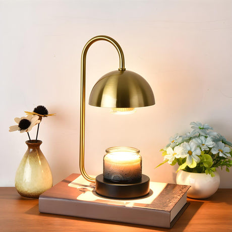 Simple Elegant Dome Shape Metal Candle Table Lamp Image - 2