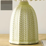 Simple Fabric Floral Pleated Shade Geometric Table Lamp Image - 8