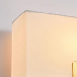 Simple Fabric Shade Geometric Bedroom Wall Sconce Image - 26